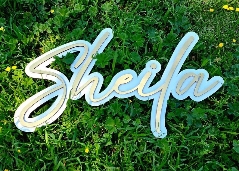 3D Gold Sign Acrylic Gold Mirror Sign Personalized - Etsy | Etsy (US)