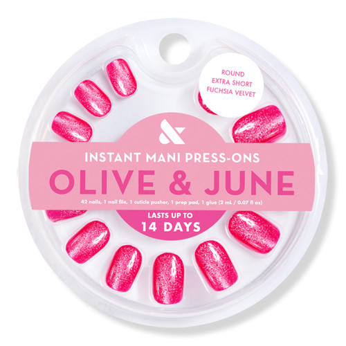 Instant Mani Press-On Nails Fuchsia Velvet | Ulta