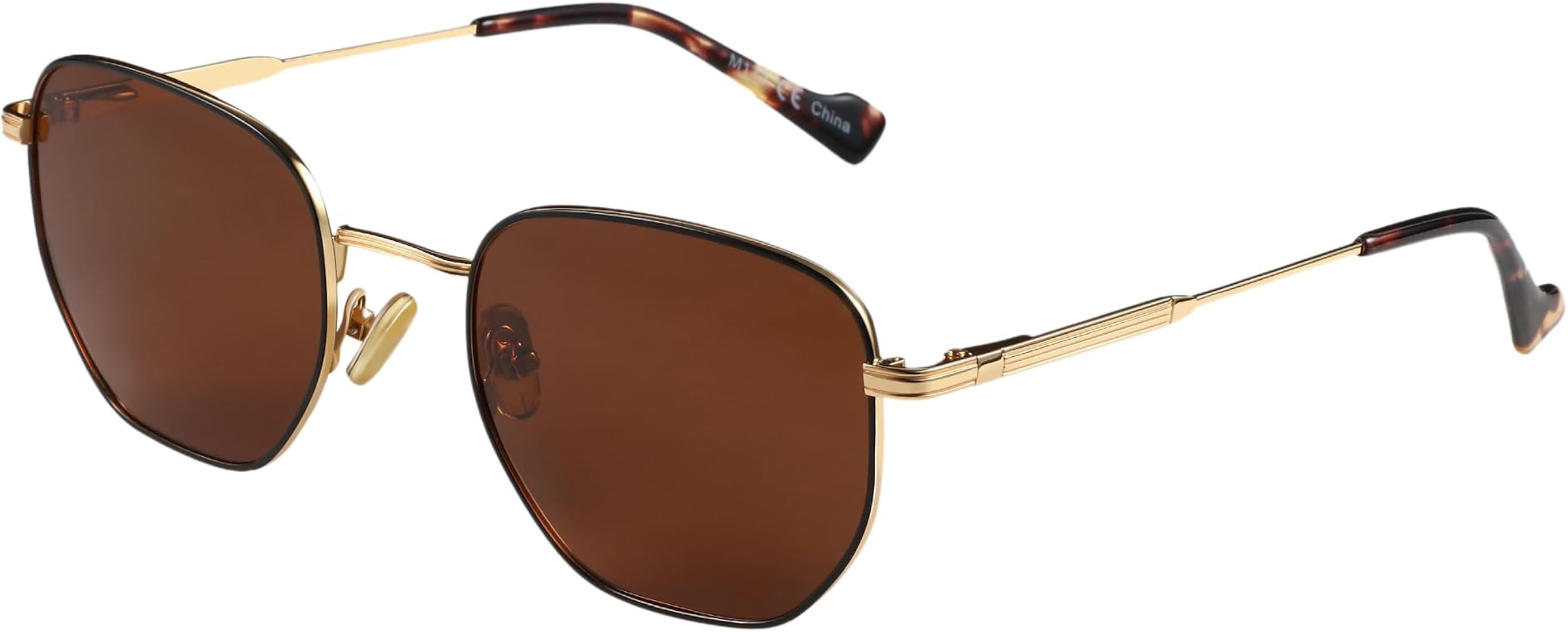 Amazon.com: ZENOTTIC Hexagon Polarized Retro Sunglasses for Men Women-Vintage Geometric Metal Fra... | Amazon (US)