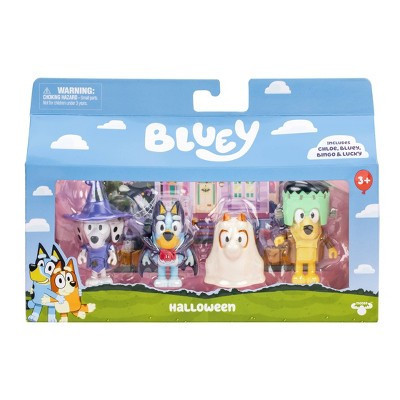 Bluey Costume Party Figures 4pk: Articulated Plastic Mini Figurines & Bluey Toys Collection | Target