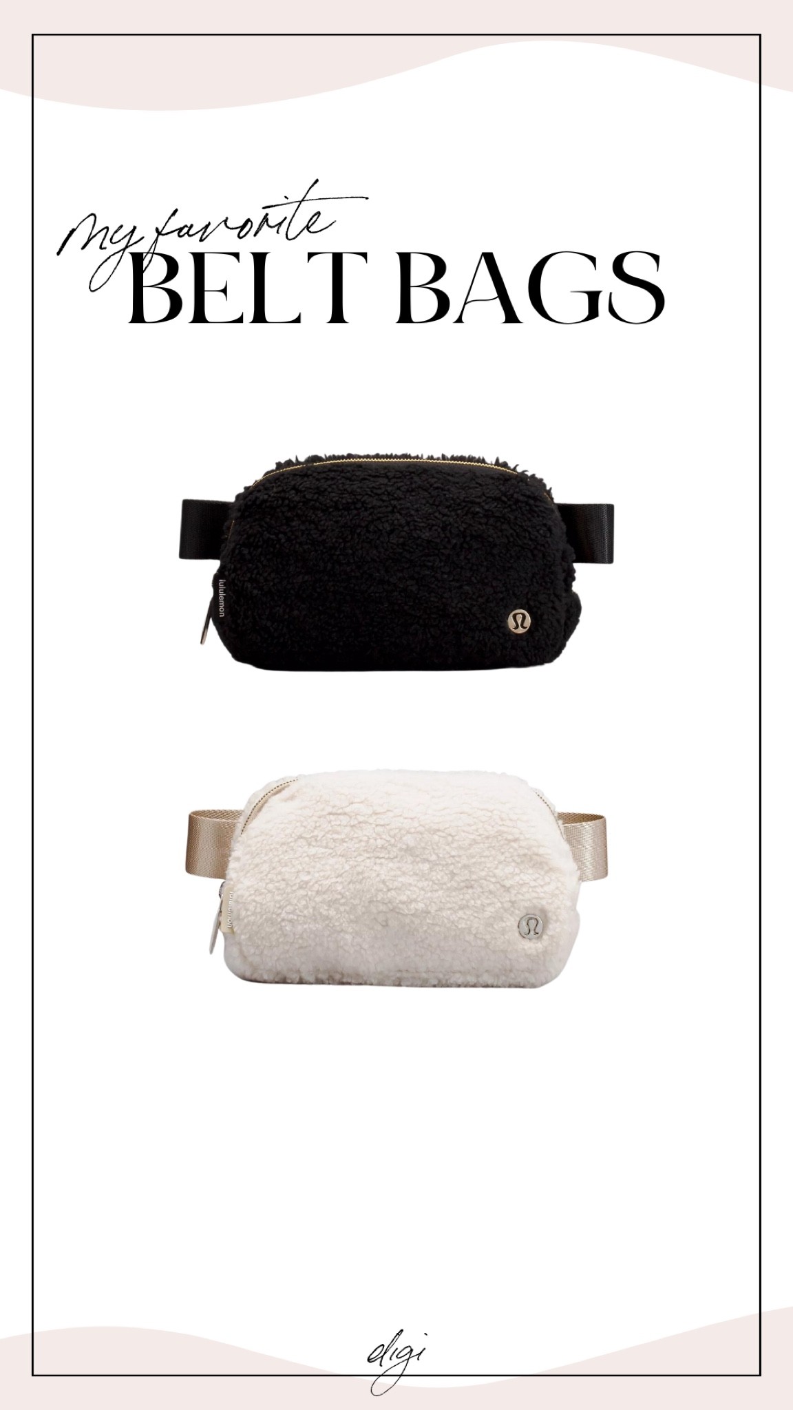 Cozy Sherpa belt bags! 🤍🖤