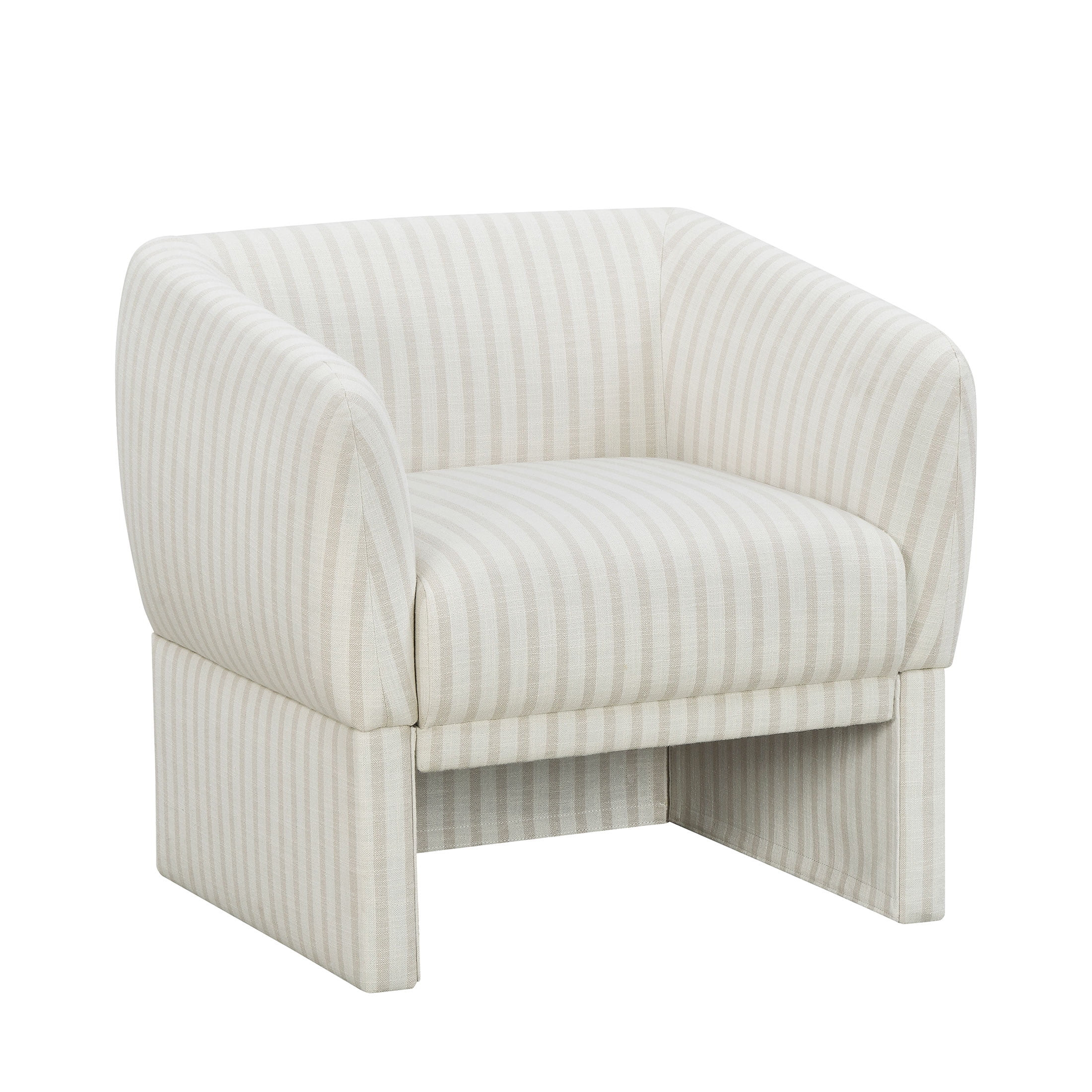 Beautiful Small Space Accent Chair, Neutral Stripe | Walmart (US)
