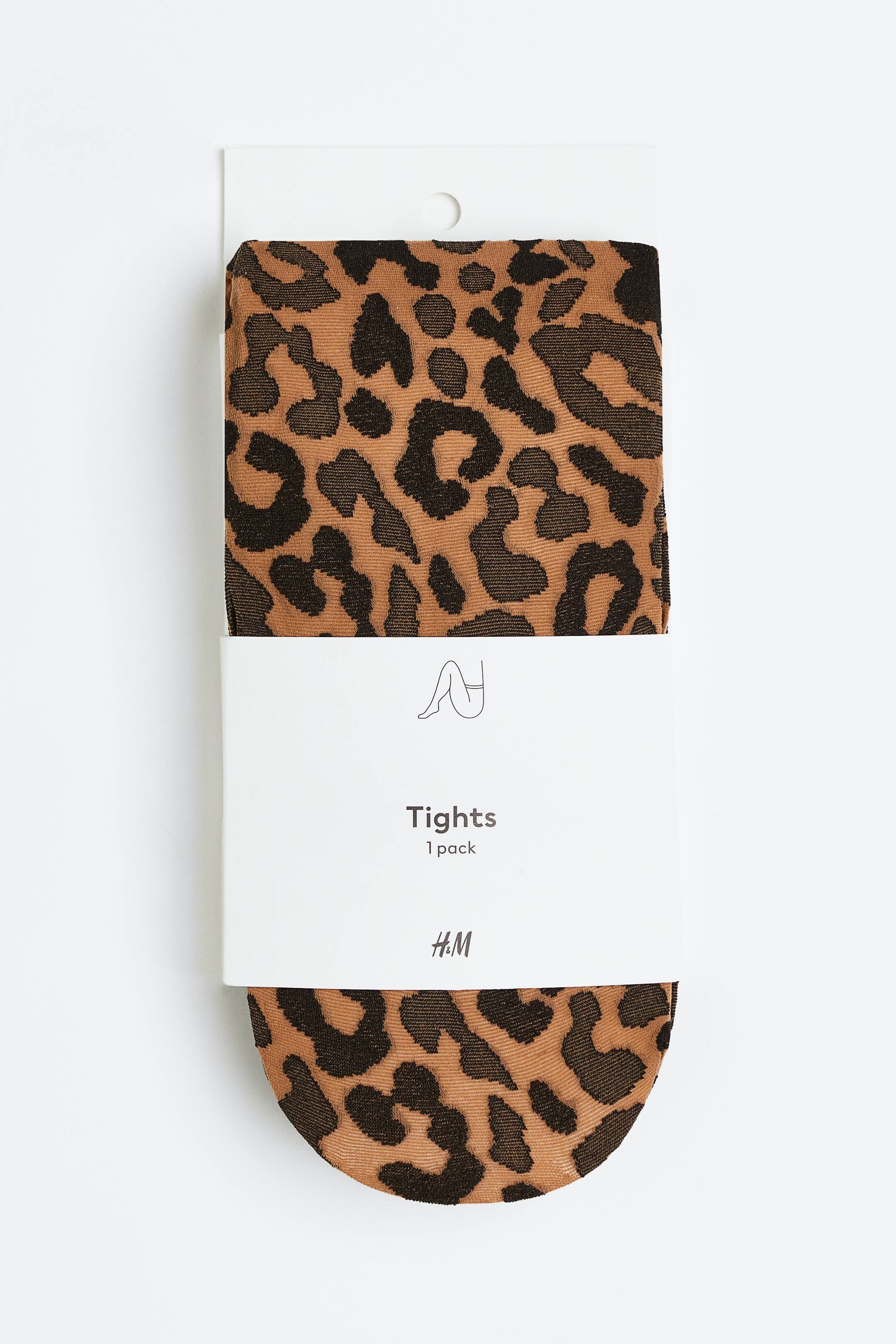 Medias estampadas - Beige/Estampado de leopardo - MUJER | H&M ES | H&M (FR, IT, ES, PT, BE)