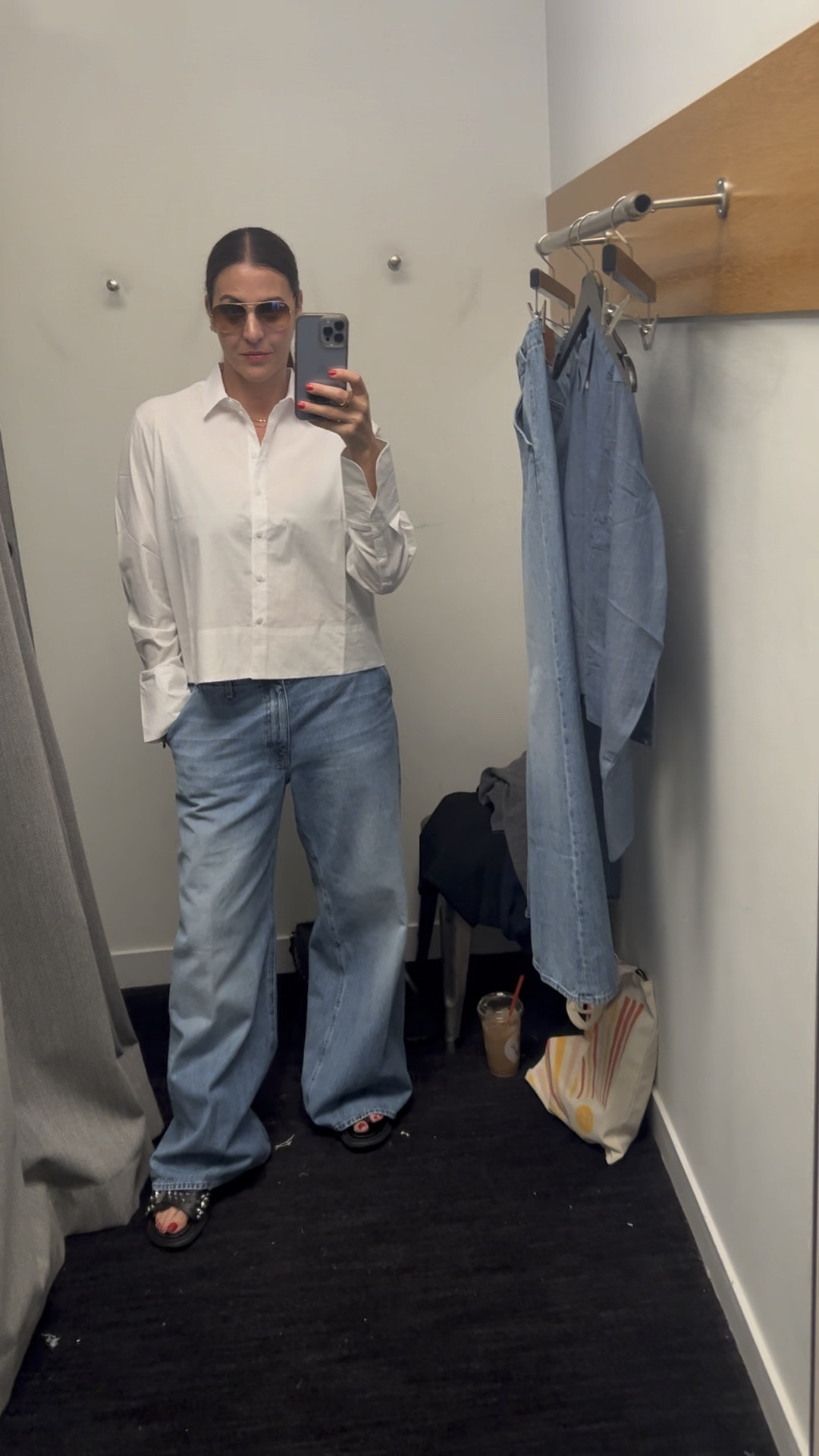 Jcrew moment with these baggy denim limited edition and crop button down. 

#LTKFind #LTKBacktoSchool #LTKSeasonal