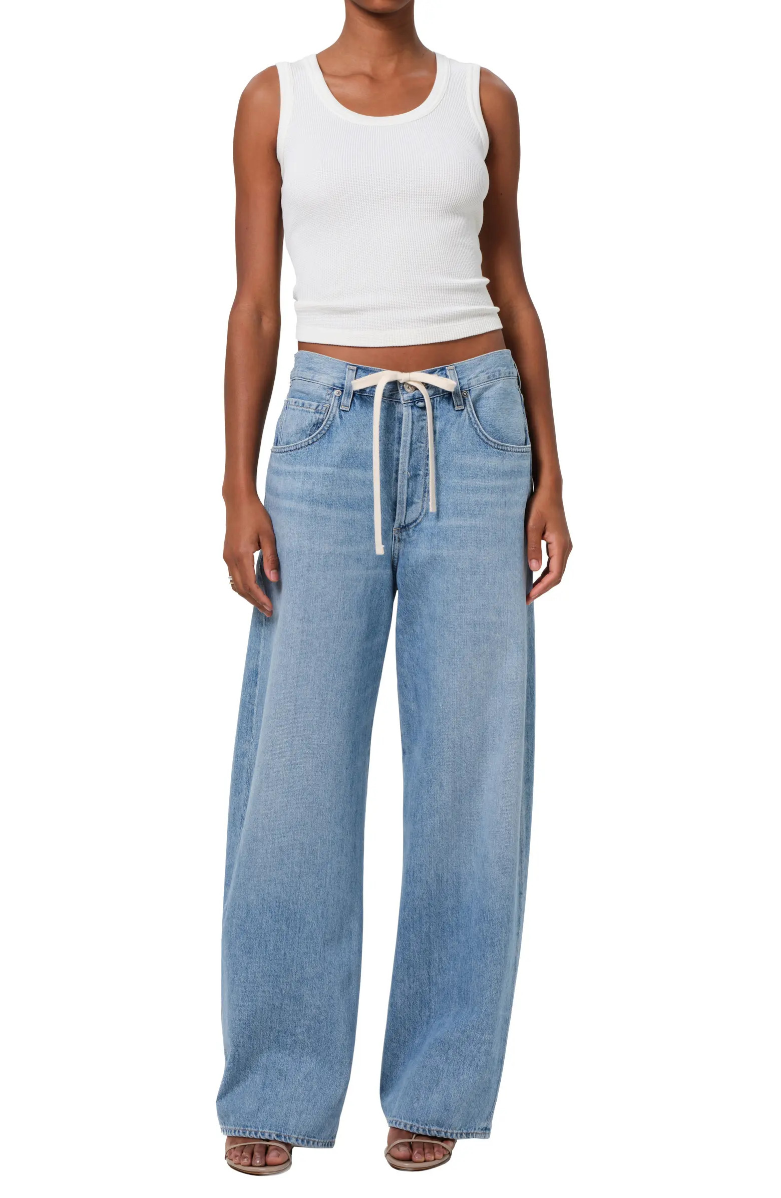 Citizens of Humanity Brynn Drawstring High Waist Wide Leg Jeans | Nordstrom | Nordstrom