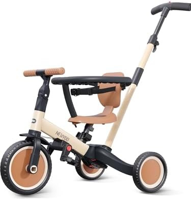 newyoo TR008 5 in 1 Toddler Tricycle with Push Handle for 1-3 Year Old Boys and Girls, Kids Push ... | Amazon (US)