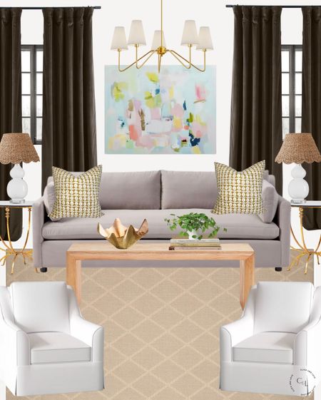 Living Room Inspiration 🤍

Modern home, traditional living room, sofa, armchair, coffee table accessories, lamp, abstract art, chandelier, velvet curtains, end table, rug, budget friendly living room

#LTKunder100 #LTKhome #LTKstyletip