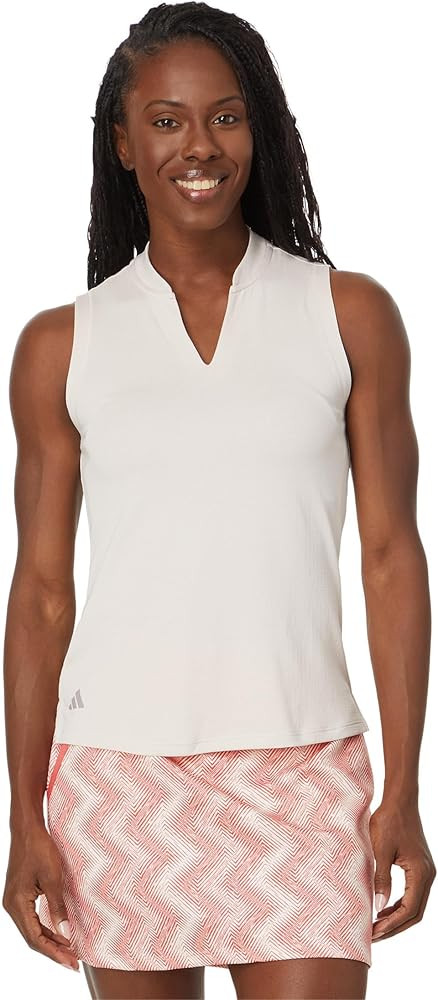 adidas Women's Ultimate365 Textured Sleeveless Polo Shirt | Amazon (US)