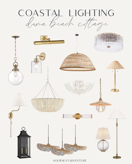 Things are moving quickly and I’m finally finalizing all of our lighting selections for the Dana Beach Cottage! Lots of aged brass and natural woven textures for beachy casual coastal California look. Which are your favorites??

#coastalhome #coastallighting

#LTKhome