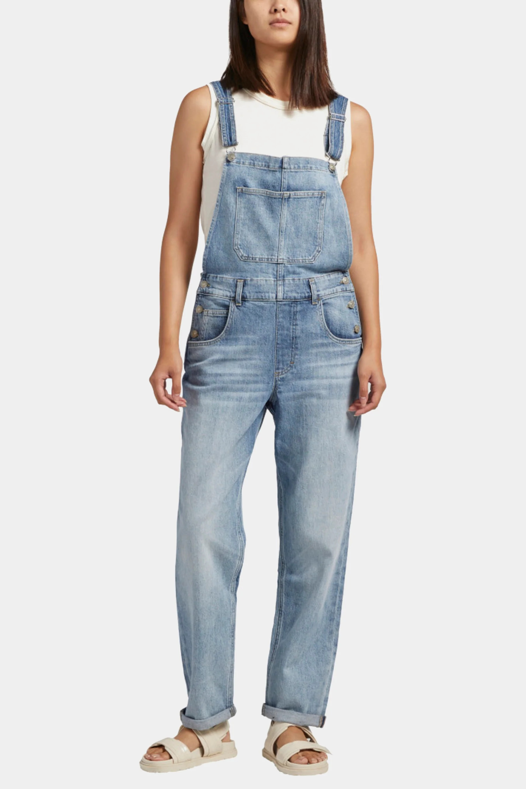 Straight Leg Baggy Overalls | Lord & Taylor