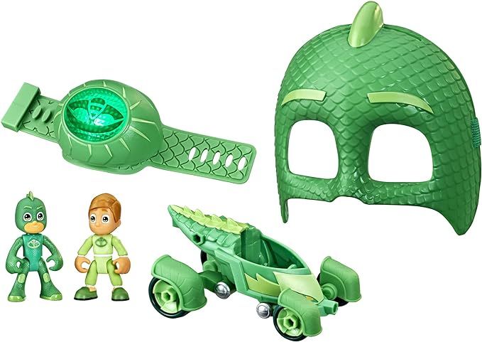 PJ Masks Gekko Power Pack Preschool Toy Set with 2 PJ-Masks-Action-Figures, Vehicle, Wristband, a... | Amazon (US)