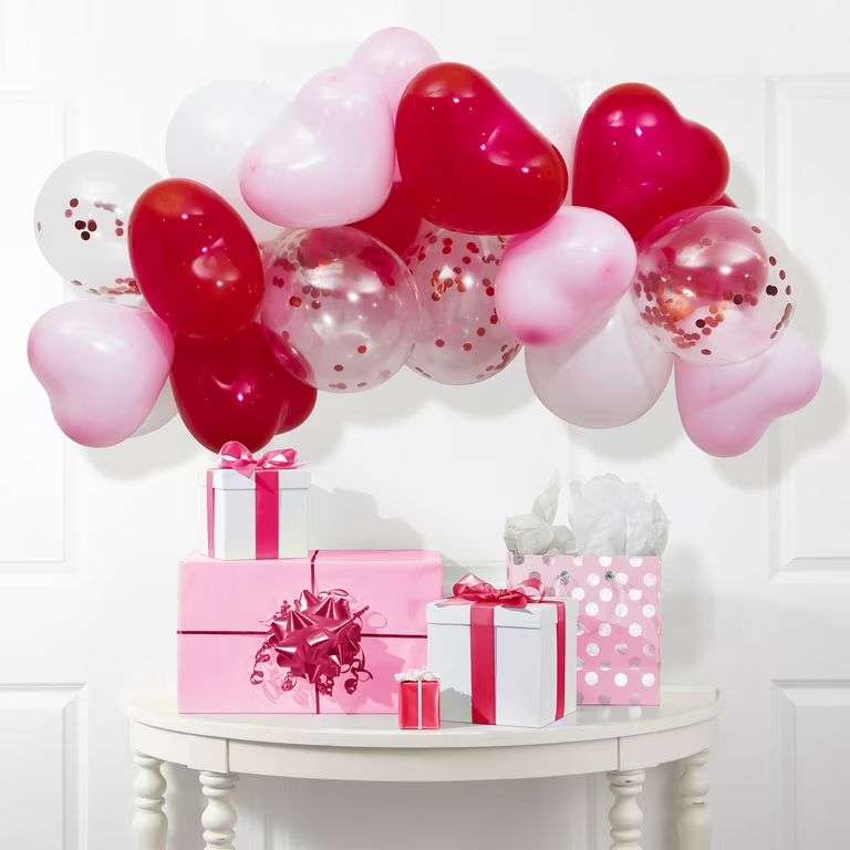 Valentine's Day Pink Balloon Arch 16', 22 Count - Way to Celebrate | Walmart (US)