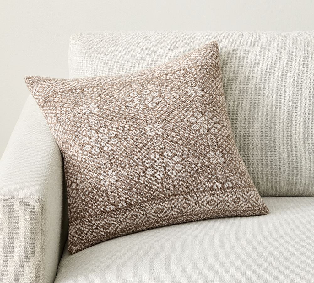 Snowflake Fair Isle Knit Pillow | Pottery Barn (US)
