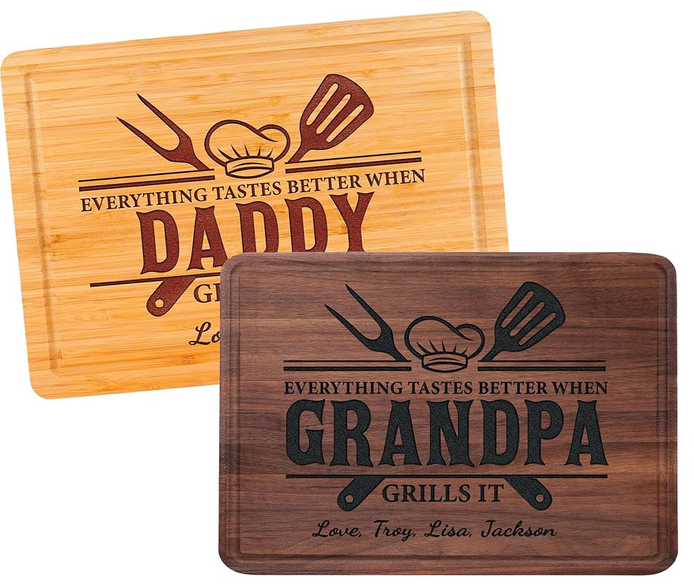 Grandpa Gifts for Christmas, Grilling Gifts for Men, Personalized Grandpa Cutting Board, Father's... | Amazon (US)