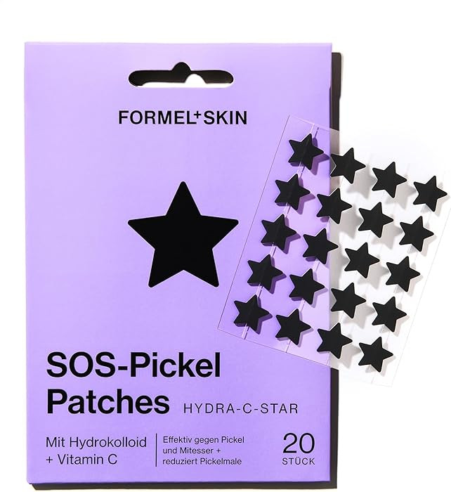 Pickel Patch - Sternförmig, Schwarz, Sanft - Pimple Patches Mit Hydrokolloid, Beruhigend, Entzü... | Amazon (DE)