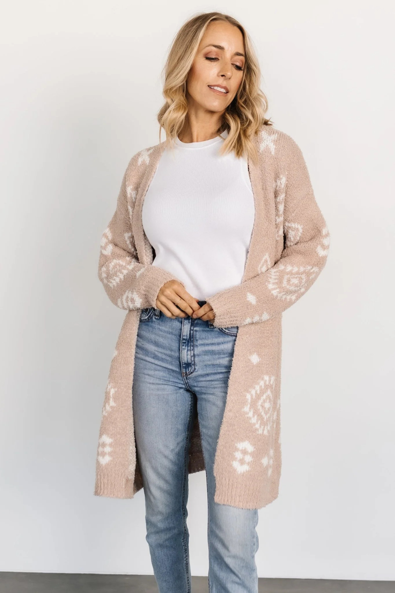 Missoula Oversized Cardigan | Sand + Off White | Baltic Born
