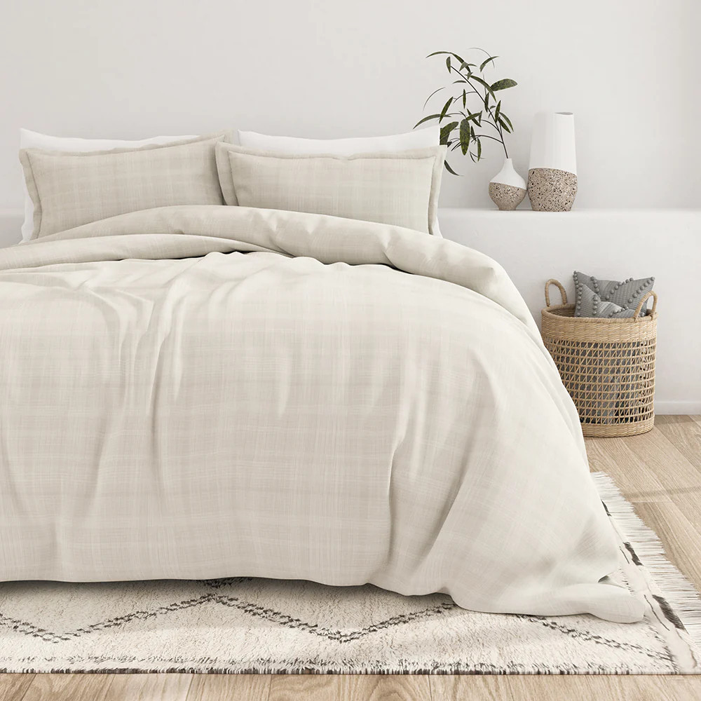 Thatch Patterned 3-Piece Duvet Cover Set - Linens and Hutch | Linens and Hutch