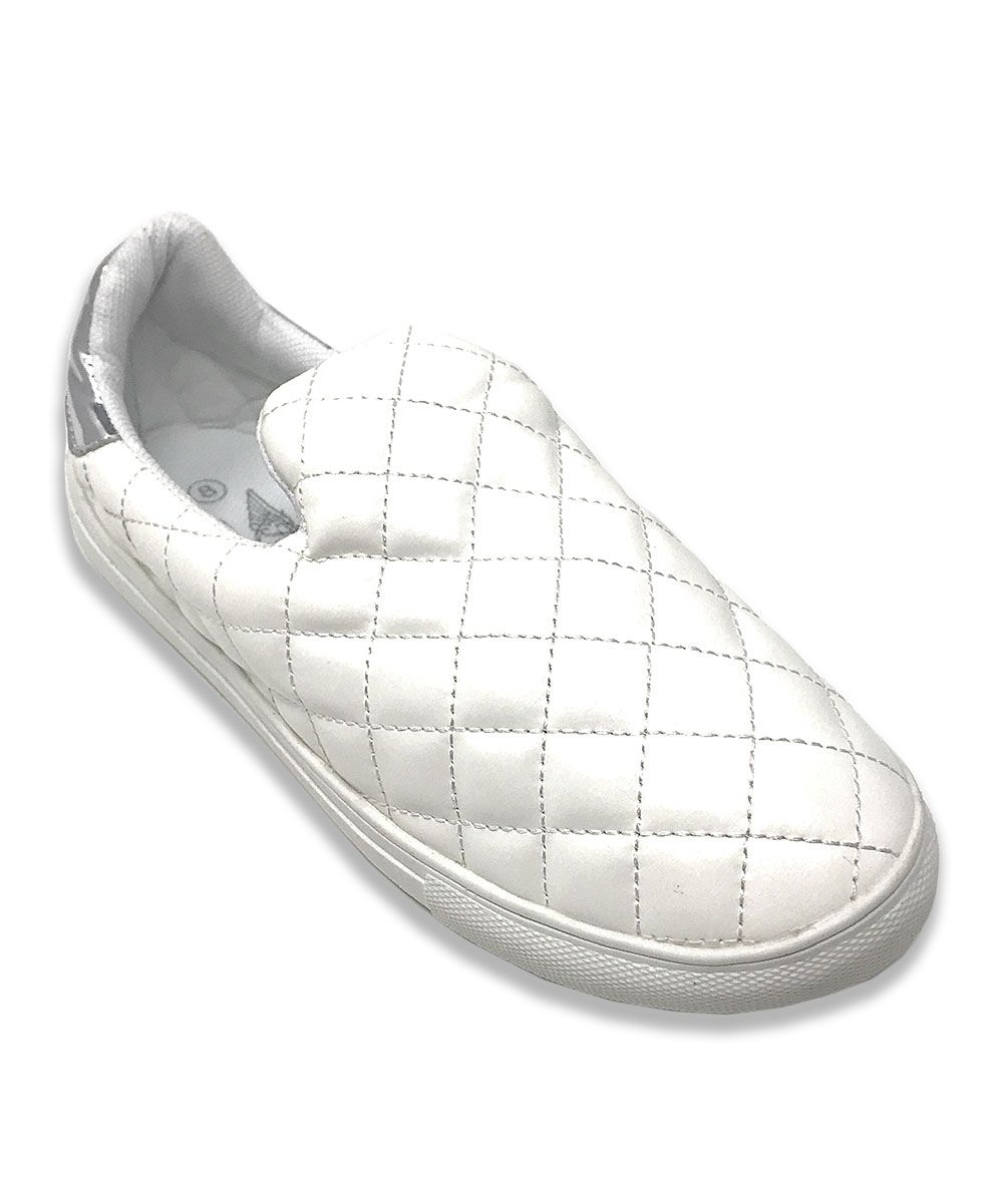 Forever Young Women's Sneakers WHITE - White Quilted Sneaker - Women | Zulily