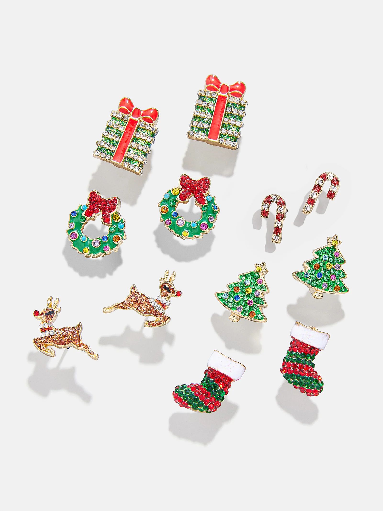 Mini Holiday Motif Earrings - Candy Cane Studs | BaubleBar (US)