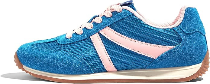 LUCKY STEP Women's Retro Fashion Sneakers Non Slip Comfortable Casual Running Shoes Breathable Cl... | Amazon (US)