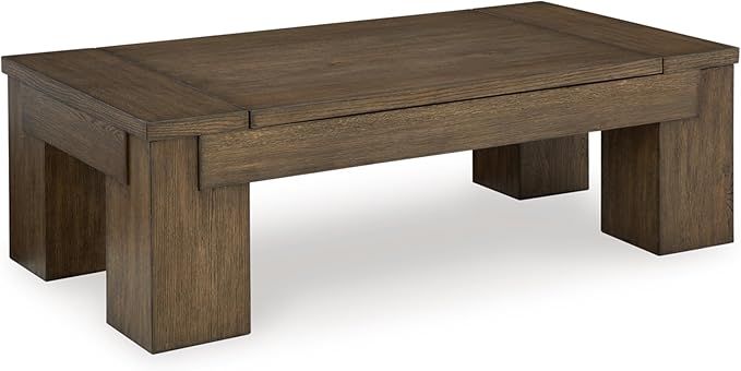 Signature Design by Ashley Rosswain Contemporary Lift-Top Coffee Table, Dark Brown | Amazon (US)