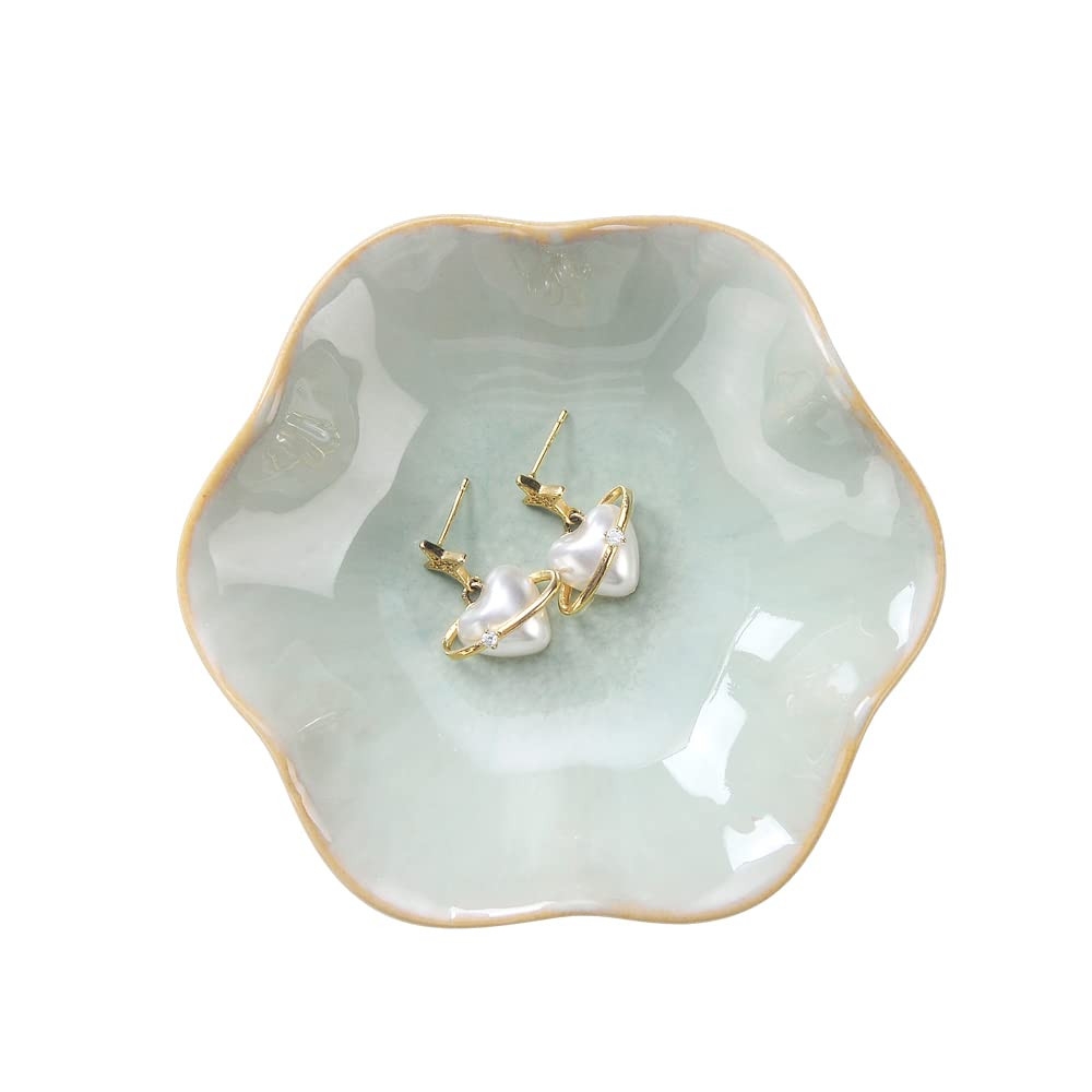 JAMEND CLXP Lotus Leaf Shape Decorative Ring Tray, Small Key Bowl, Ceramic Trinket Tray Jewelry D... | Amazon (US)