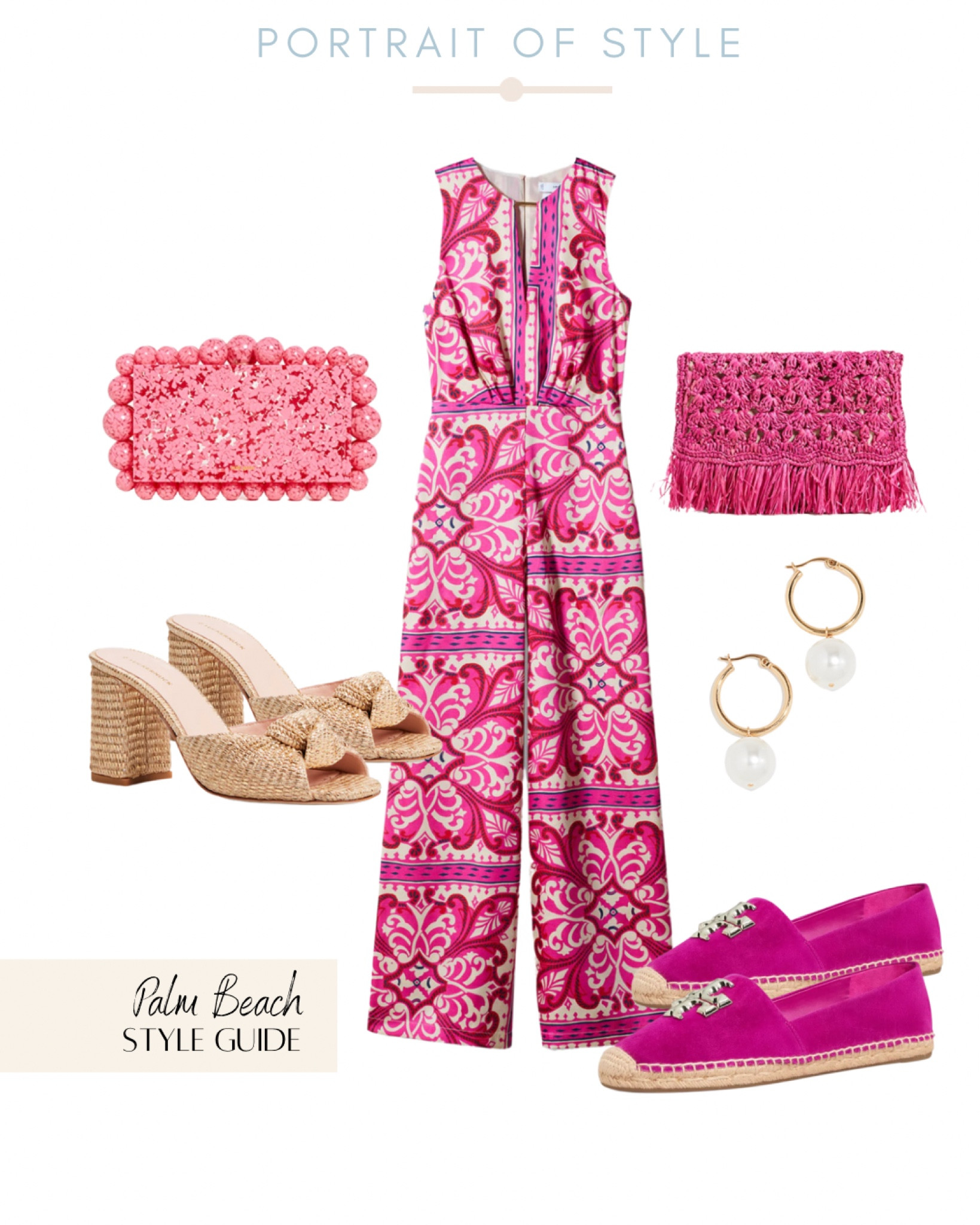 Palm Beach inspired outfit to wear on vacation.

#vacation #palmbeach #palmbeachoutfit #jumpsuit #sandals
