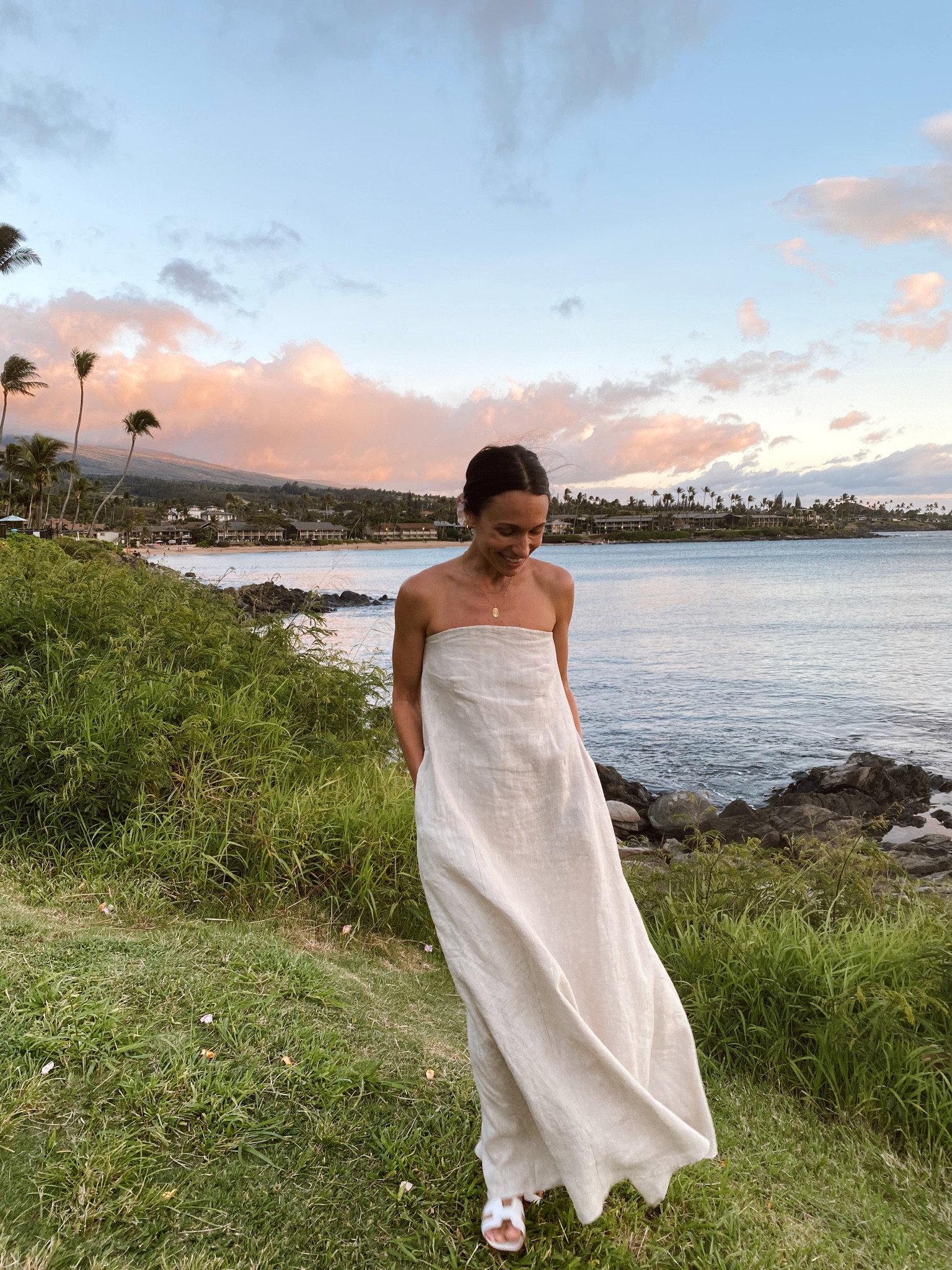 Linen maxi dress 
So beautiful for summer nights and great for any travel capsule wardrobes. Lined with pockets. 

#LTKstyletip