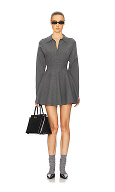 Helsa Saffron Mini Knit Dress in Heather Grey from Revolve.com | Revolve Clothing (Global)