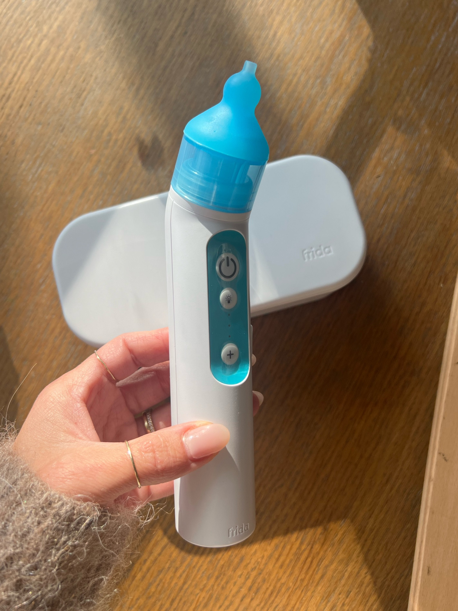 Electric nose frida! This works soooo great at getting the baby boogies out. If your kids have congestion, runny nose or lingering cough, this is life saver. I even tried it on my 3 year old and 6 year old. They don’t even flinch. There are 3 speeds and a light. Remember to use a couple drops of saline to loosen mucous before using it in their nose. 

#LTKKids #LTKFamily #LTKBaby