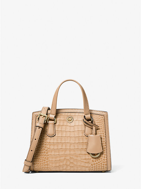 Chantal Extra-Small Crocodile Embossed Leather Messenger Bag | Michael Kors US