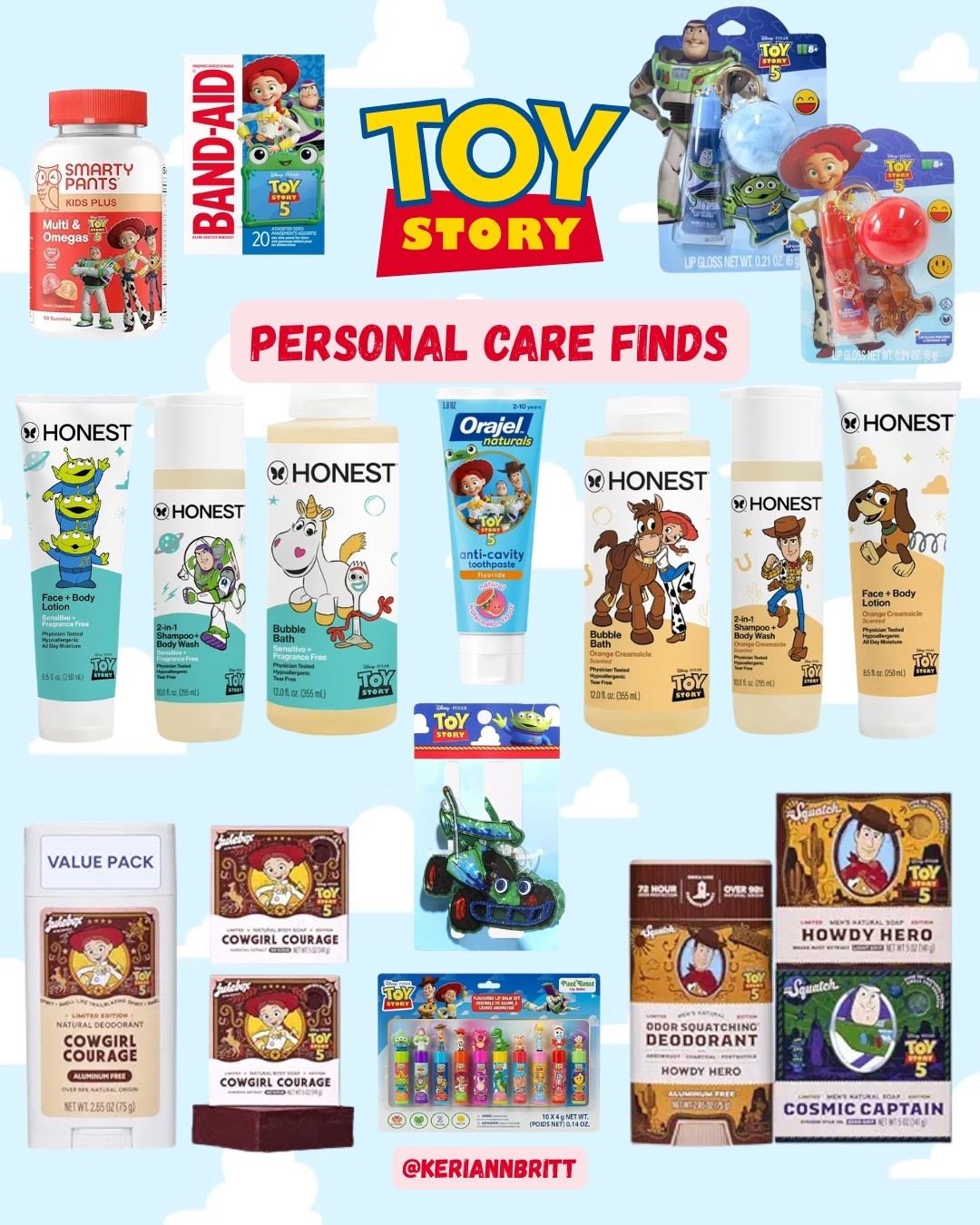 New Toy Story Personal Care Finds

Toy Story 5 / Pixar Toy Story / Disney Gifts / Woody / Buzz Lightyear / Jessie / Honest Company / Gift Sets / Soap / Haircare / Lip Gloss

#LTKBeauty #LTKKids