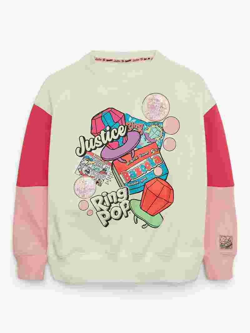 Justice Girls Ring Pop/Bazooka Collab Crew, Sizes XS-XLP | Walmart (US)