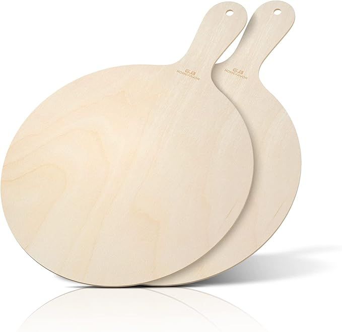 G.a HOMEFAVOR Pizza Peel 12 inch Pizza Paddle 2 Set Wood Pizza Peel for Pizza Oven,Pan,Stone or G... | Amazon (US)