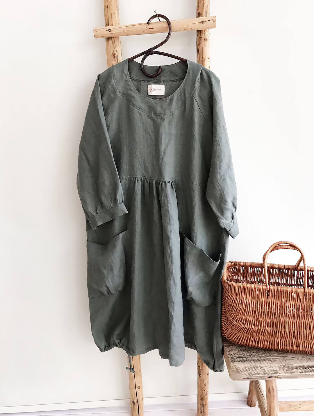 Loose Linen Dress, Linen Tunic Dress, Dress for Women, Plus Size Dress, Plus Size Tunic Dress, Li... | Etsy (US)