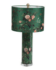 27in 3d Printed Bird Floral Crystal Lamp With Velvet Shade | Home | Marshalls | Marshalls