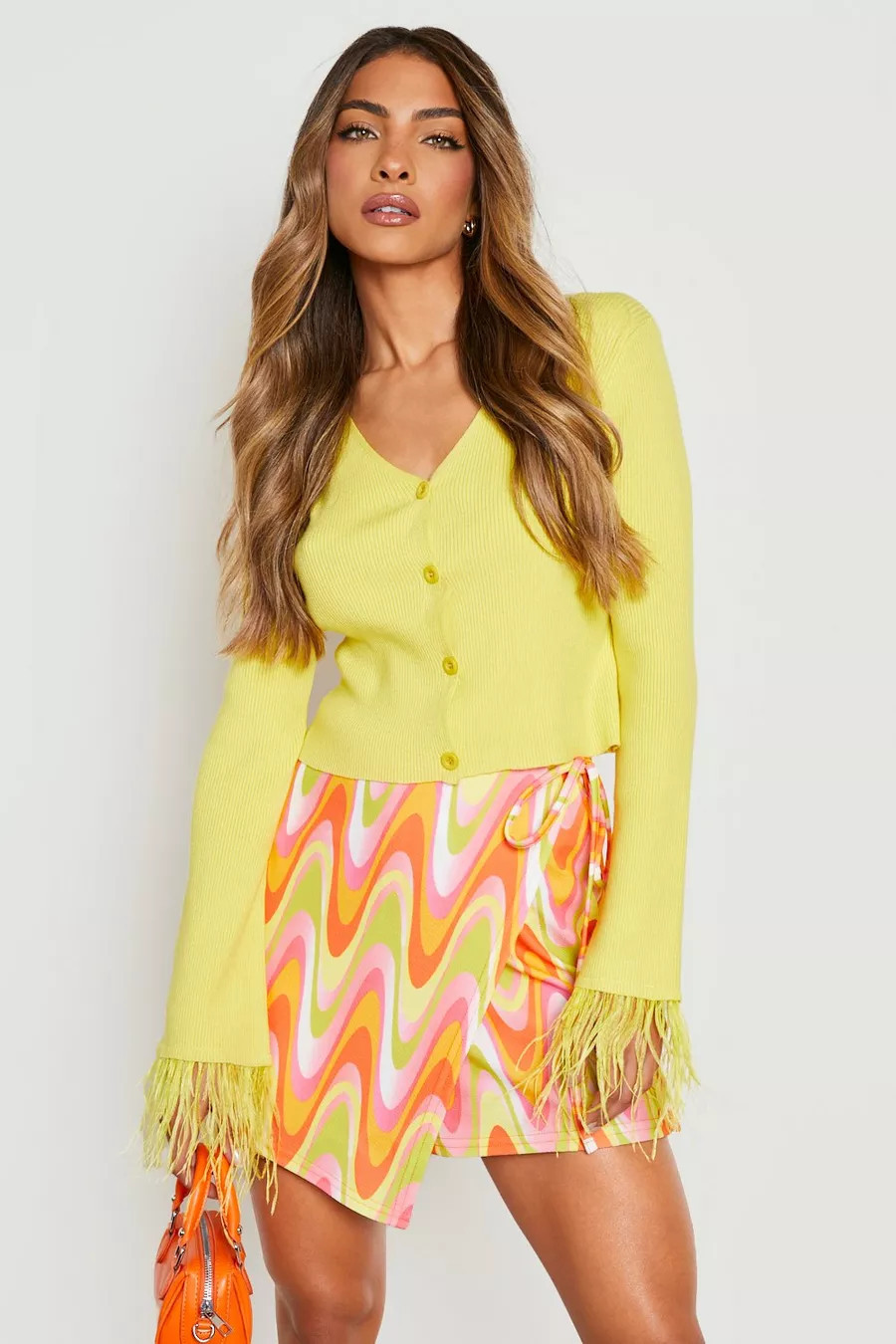 Swirl Print Tie Front Skort | Boohoo.com (UK & IE)