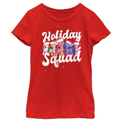 Girl's My Little Pony: A New Generation Holiday Squad  T-Shirt - Red - X Small | Target