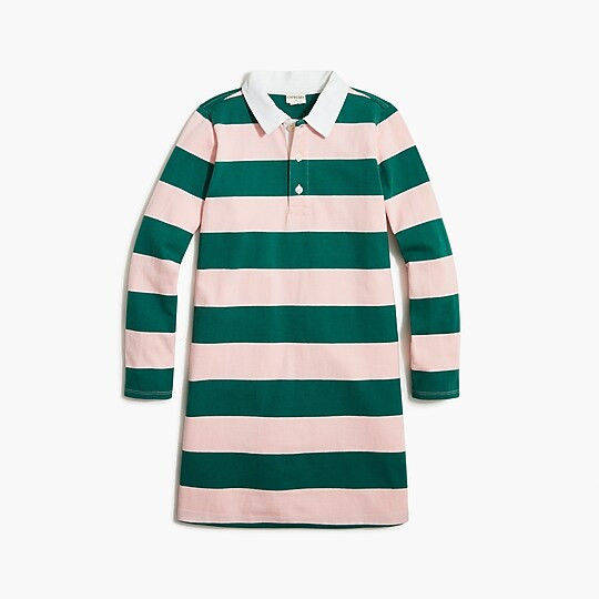 Girls' rugby stripe polo dress | J.Crew Factory