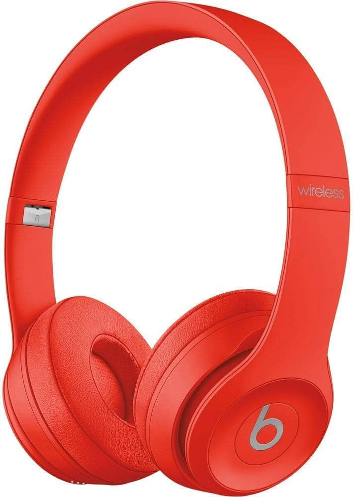 Beats Solo3 Wireless On-Ear Headphones - Citrus Red (Renewed) | Amazon (US)