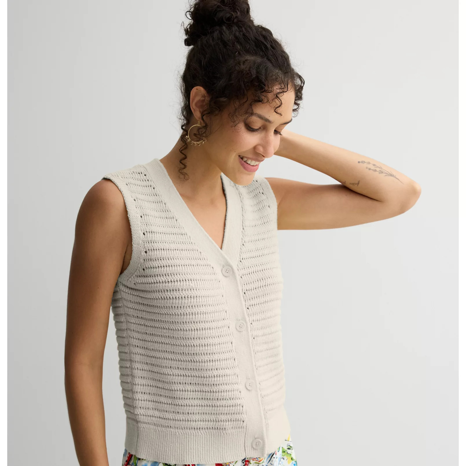 Women's Sonoma Goods For Life® Novelty Button Front Sweater Vest | Kohl's