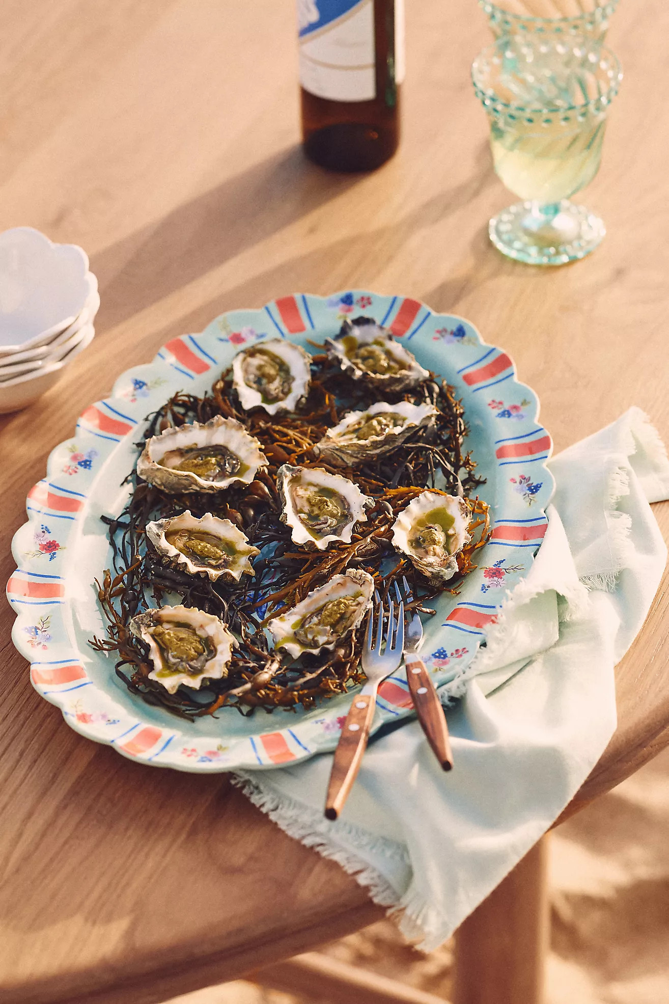 Annette Large Floral Melamine Platter | Anthropologie (US)