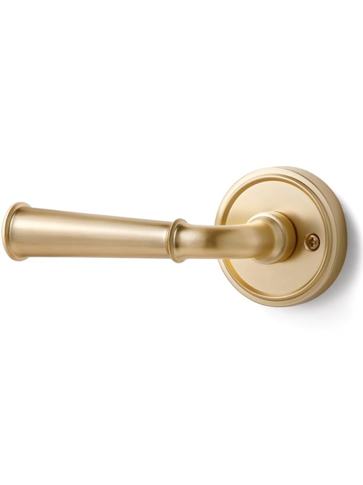 Brushed Gold Passage Door Handle, Interior Hall Closet Kitchen Pantry Hallway Gold Door Lever, Al... | Amazon (US)
