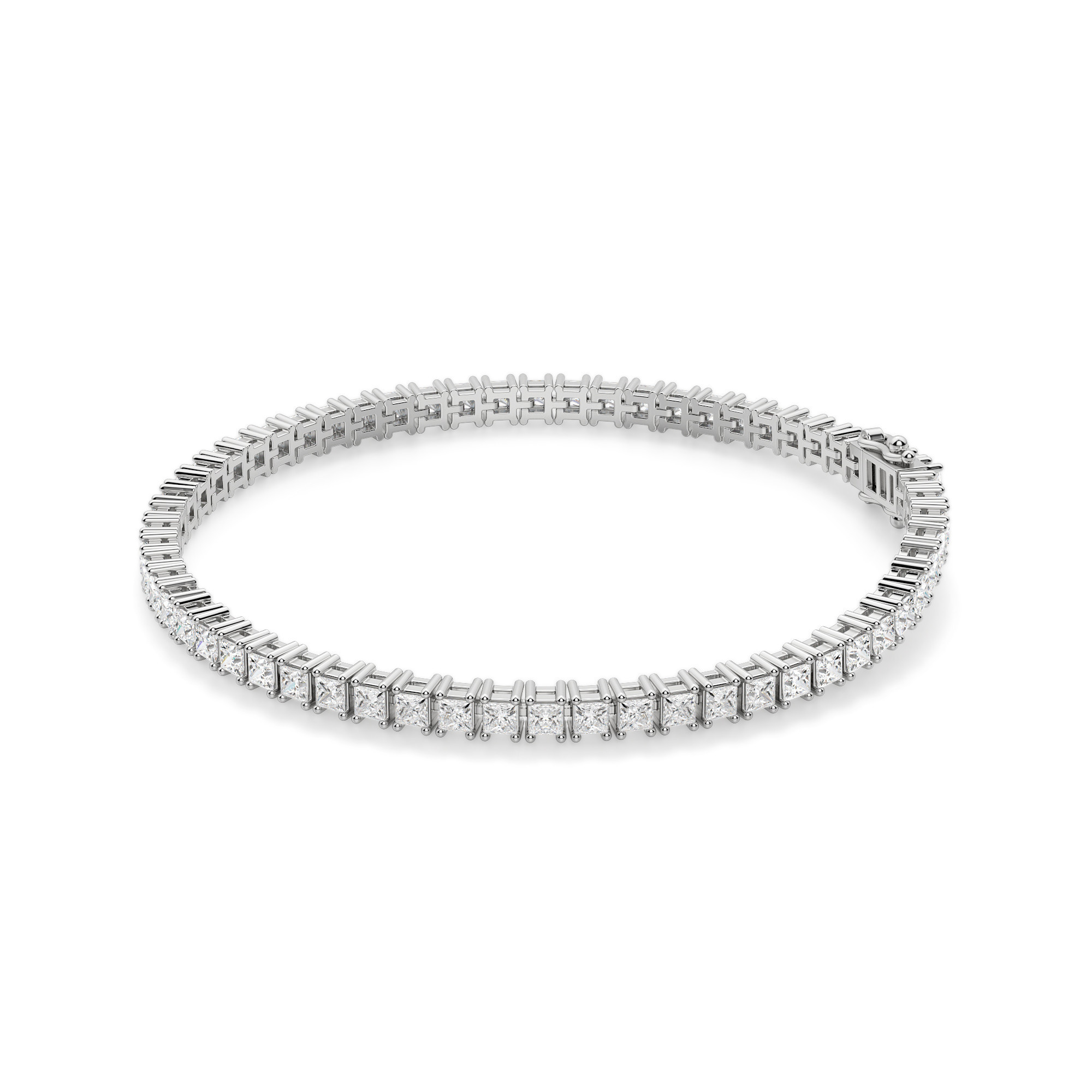 4 Prong Princess Cut Tennis Bracelet by Diamond Nexus | Diamond Nexus