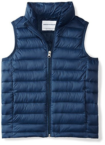 Amazon Essentials Boys' Lightweight Water-Resistant Packable Hooded Puffer Vest, Navy, XX-Large | Amazon (US)