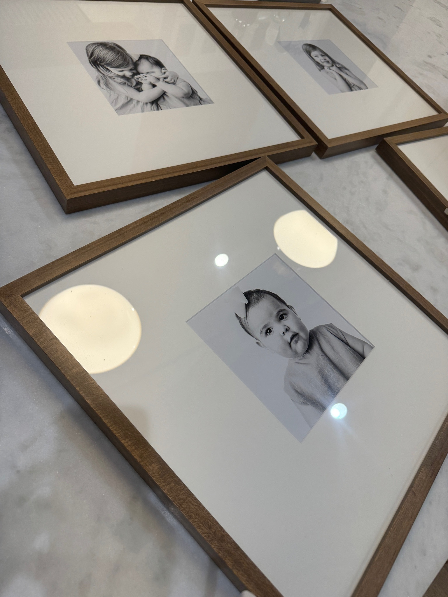 Walnut gallery wall frames 