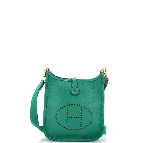 Pre-Owned Hermes Evelyne Bag Gen III Clemence TPM in Green at Nordstrom, Size X-Small | Nordstrom