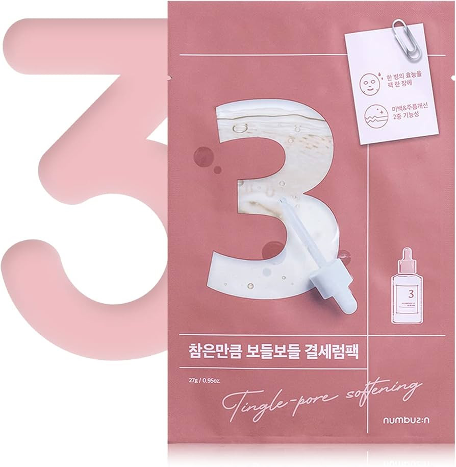 numbuzin No.3 Tingle-Pore Softening Sheet Mask | Pore Tightening Care, Bumpy Skin, Face Mask Pack... | Amazon (US)