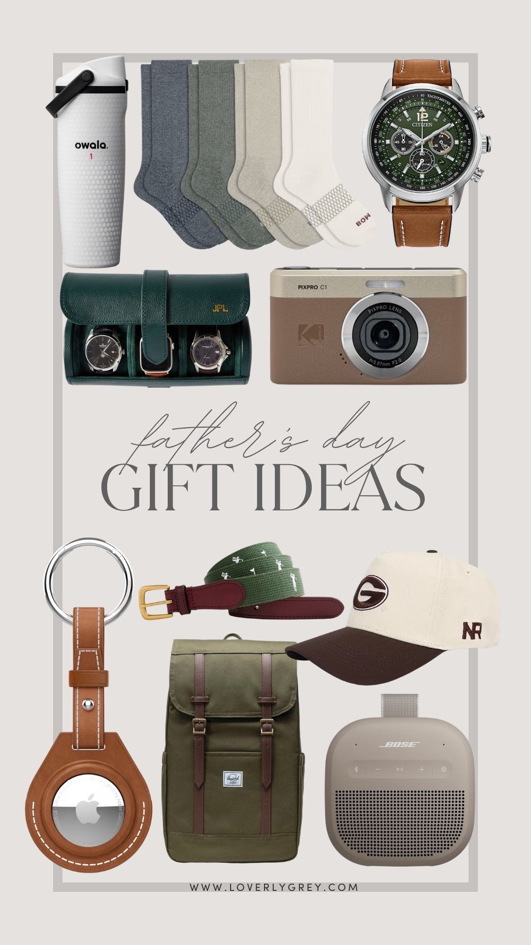 Father’s Day gifting made easy 👏 Thoughtful finds he'll actually use, from everyday essentials to tech, travel, and game day favorites.

Loverly grey, Father's Day gifts, gifts for dad, Owala tumbler, men's socks, Citizen watch, watch case, digital camera, AirTag holder, golf belt, Georgia Bulldogs hat, backpack, Bose speaker, tech gifts, travel gifts, men's accessories

#LTKSeasonal #LTKMens