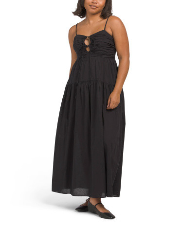 Poplin Cut Out Maxi Dress | TJ Maxx